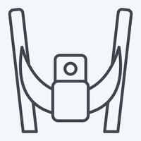 Icon Hammock. related to Hawaii symbol. line style. design editable vector