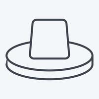 Icon Hat. related to Hawaii symbol. line style. design editable vector