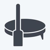 Icon Surfing Board. related to Hawaii symbol. glyph style. design editable vector