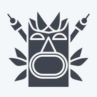 Icon Totem. related to Hawaii symbol. glyph style. design editable vector