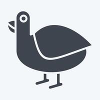Icon Hawaii State Bird. related to Hawaii symbol. glyph style. design editable vector