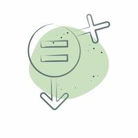 Icon Equality. related to Feminism symbol. Color Spot Style. design editable vector
