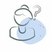 Icon Lost Person. related to Feminism symbol. Color Spot Style. design editable vector