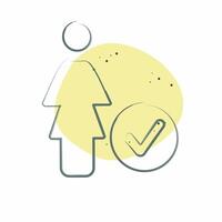 Icon Priority. related to Feminism symbol. Color Spot Style. design editable vector