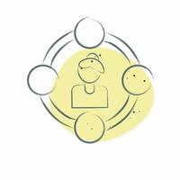 Icon Feminism Right. related to Feminism symbol. Color Spot Style. design editable vector