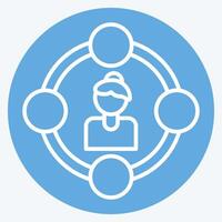 Icon Feminism Right. related to Feminism symbol. blue eyes style. design editable vector