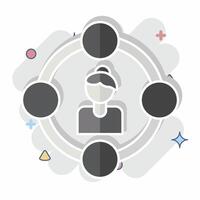 Icon Feminism Right. related to Feminism symbol. comic style. design editable vector