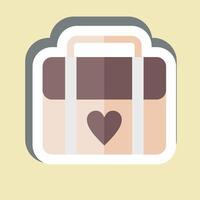 Sticker Women Lugage. related to Feminism symbol. design editable vector