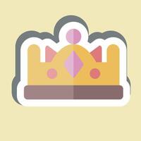 Sticker Princess. related to Feminism symbol. design editable vector
