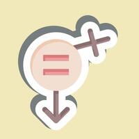 Sticker Equality. related to Feminism symbol. design editable vector