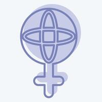 Icon World Feminism. related to Feminism symbol. two tone style. design editable vector