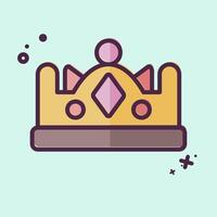 Icon Princess. related to Feminism symbol. MBE style. design editable vector