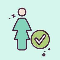 Icon Priority. related to Feminism symbol. MBE style. design editable vector