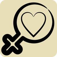 Icon Fight For Right. related to Feminism symbol. hand drawn style. design editable vector