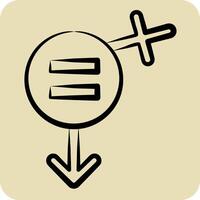 Icon Equality. related to Feminism symbol. hand drawn style. design editable vector