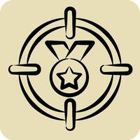 Icon Feminism Achivment. related to Feminism symbol. hand drawn style. design editable vector