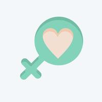 Icon Fight For Right. related to Feminism symbol. flat style. design editable vector