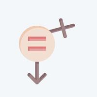Icon Equality. related to Feminism symbol. flat style. design editable vector