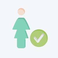 Icon Priority. related to Feminism symbol. flat style. design editable vector