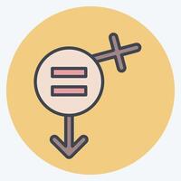 Icon Equality. related to Feminism symbol. color mate style. design editable vector