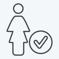 Icon Priority. related to Feminism symbol. line style. design editable vector