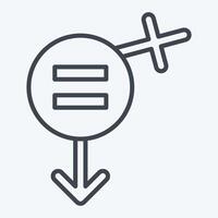Icon Equality. related to Feminism symbol. line style. design editable vector