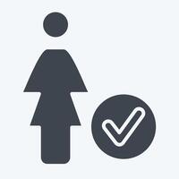 Icon Priority. related to Feminism symbol. glyph style. design editable vector