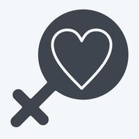 Icon Fight For Right. related to Feminism symbol. glyph style. design editable vector