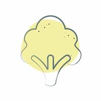 Icon Broccoli. related to Fruits and Vegetables symbol. Color Spot Style. editable vector