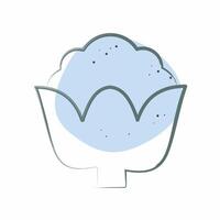 Icon Cauli Flower. related to Fruits and Vegetables symbol. Color Spot Style. editable vector