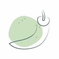 Icon Chili. related to Fruits and Vegetables symbol. Color Spot Style. editable vector