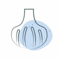 Icon Garlic. related to Fruits and Vegetables symbol. Color Spot Style. editable vector