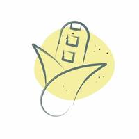 Icon Corn. related to Fruits and Vegetables symbol. Color Spot Style. editable vector