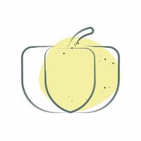 Icon Pumpkin. related to Fruits and Vegetables symbol. Color Spot Style. editable vector