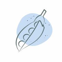 Icon Peas. related to Fruits and Vegetables symbol. Color Spot Style. editable vector