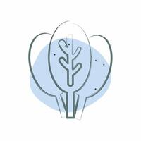 Icon Spinach. related to Fruits and Vegetables symbol. Color Spot Style. editable vector