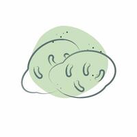 Icon Potato. related to Fruits and Vegetables symbol. Color Spot Style. editable vector