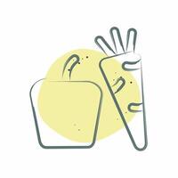 Icon Vegetables. related to Fruits and Vegetables symbol. Color Spot Style. editable vector