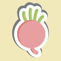 Sticker Beetroot. related to Fruits and Vegetables symbol. editable vector