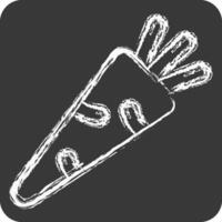 Icon Carrot. related to Fruits and Vegetables symbol. chalk Style. editable vector