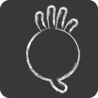 Icon Beetroot. related to Fruits and Vegetables symbol. chalk Style. editable vector