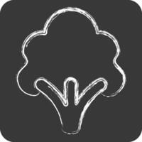 Icon Broccoli. related to Fruits and Vegetables symbol. chalk Style. editable vector