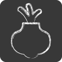 Icon Onion. related to Fruits and Vegetables symbol. chalk Style. editable vector