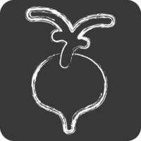 Icon Radish. related to Fruits and Vegetables symbol. chalk Style. editable vector