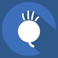 Icon Beetroot. related to Fruits and Vegetables symbol. long shadow style. editable vector