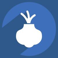 Icon Onion. related to Fruits and Vegetables symbol. long shadow style. editable vector