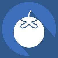 Icon Tomato. related to Fruits and Vegetables symbol. long shadow style. editable vector