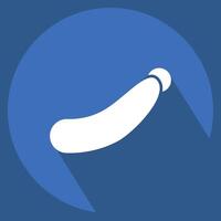 Icon Zucchini. related to Fruits and Vegetables symbol. long shadow style. editable vector