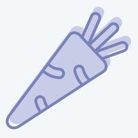 Icon Carrot. related to Fruits and Vegetables symbol. two tone style. editable vector