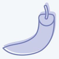 Icon Chili. related to Fruits and Vegetables symbol. two tone style. editable vector